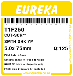 T1F250 - Cut Screw -T1F250_Label_T